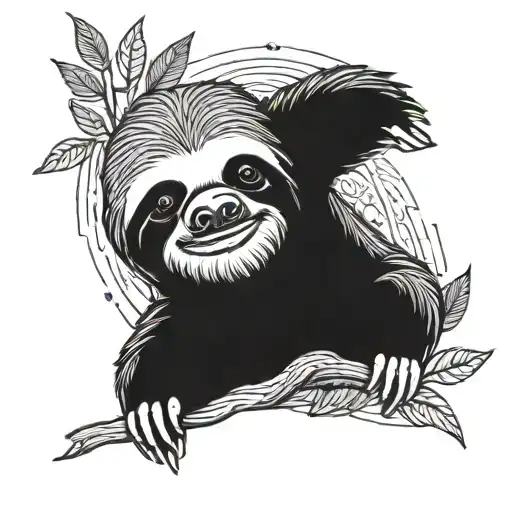 sloth sin tattoo design idea