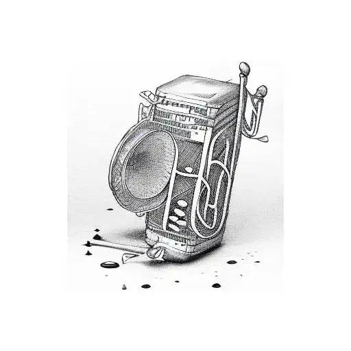 music bar tattoo design idea