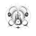 music bar tattoo design idea