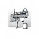 music bar tattoo design idea