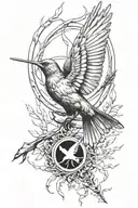 hungar games mockingjay tattoo design idea