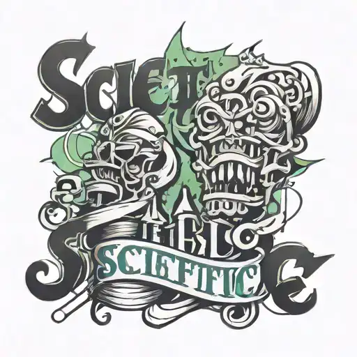 "Scietific Method" in urban lettering  tattoo design idea