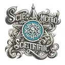 "Scietific Method" in urban lettering  tattoo design idea
