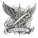 "Scietific Method" in urban lettering  tattoo design idea