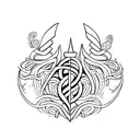 Trident tattoo design idea
