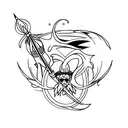 Trident tattoo design idea