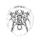 Trident tattoo design idea