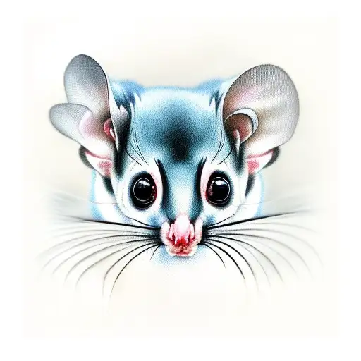 sugar glider in memory of love tattoo design idea