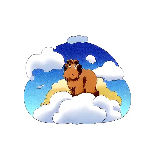 Mufasa in clouds tattoo design idea