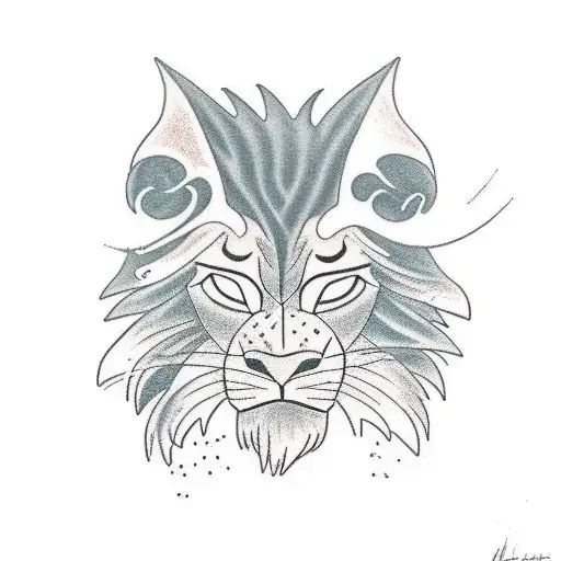 Mufasa in clouds tattoo design idea