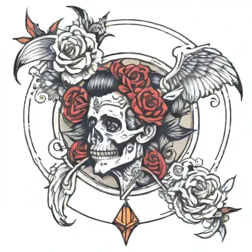 People will no longer hear our young funny voices now only the heavens hear them tattoo design idea