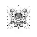 Cute android logo with a doctor's coat tattoo art tattoo design idea