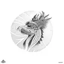 indio americano con hacha tattoo design idea