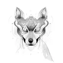 bosque con perro  tattoo design idea