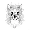 bosque con perro  tattoo design idea