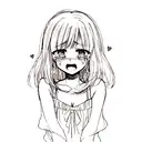 Crying Heart tattoo design idea