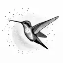 hummingbird with a lightning bolt tattoo design idea