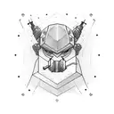 minimalist miner  tattoo design idea