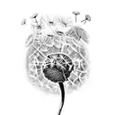 Dandelion tattoo design idea
