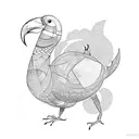 dodo bird tattoo design idea