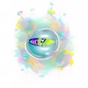 birthstone Aquamarine tattoo design idea