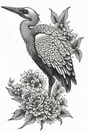 Japanese crane tattoo design idea