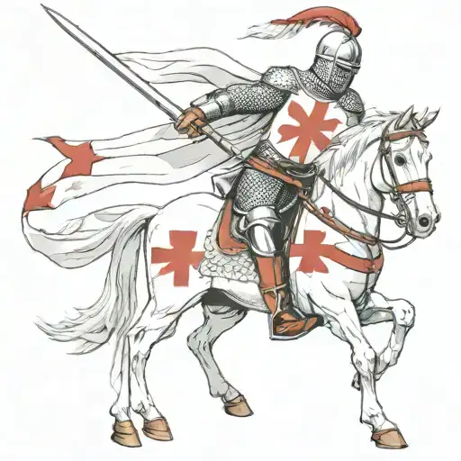 knights Templar warrior tattoo design idea