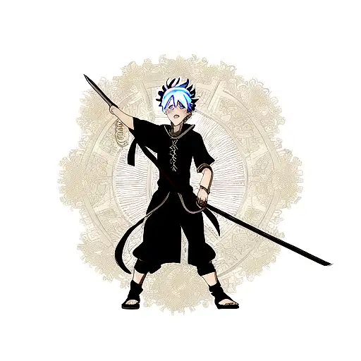 black clover sword tattoo design idea