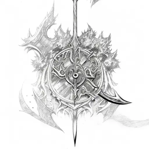 black clover sword  tattoo design idea