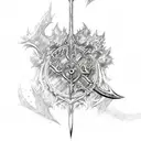 black clover sword  tattoo design idea
