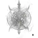 black clover sword  tattoo design idea