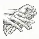 Michelangelo hands reaching tattoo design idea