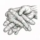 Michelangelo hands reaching tattoo design idea