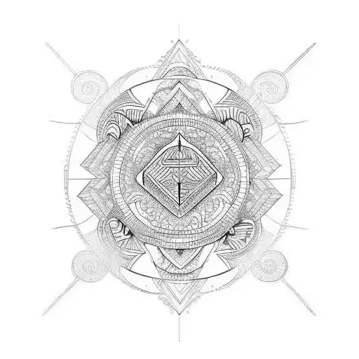 patterns in the style of Polynesia tattoo design idea