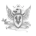 Buffy the vampire slayer half sleeve with claddagh ring tattoo design idea