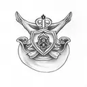 Buffy the vampire slayer half sleeve with claddagh ring tattoo design idea