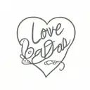 love dad memorial tattoo design idea