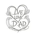 love dad memorial tattoo design idea