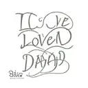 love dad memorial tattoo design idea