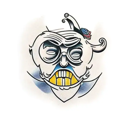 old man and the sea tattoo design idea