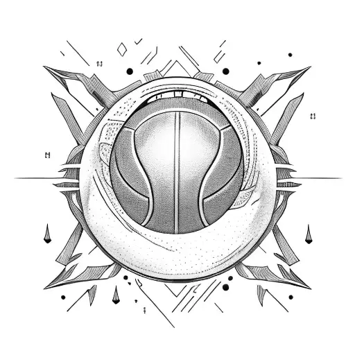 Volleyball tattoo design idea