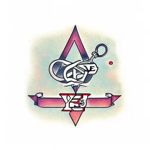 A key with the word YES integrated into it. tattoo design idea