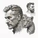 LEON , SON AND DAD memories tattoo design idea