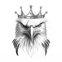 eagle with crown coat of arms tattoo design idea