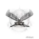 eagle with crown coat of arms tattoo design idea