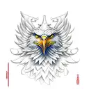 eagle with crown coat of arms tattoo design idea