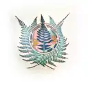 Fern Tree tattoo design idea