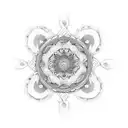 mandala candy empty space through middle bold tattoo design idea
