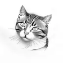 cat  silhouette, nature,  loneliness, andromeda, galxy, forest, autonomy, reflection tattoo design idea