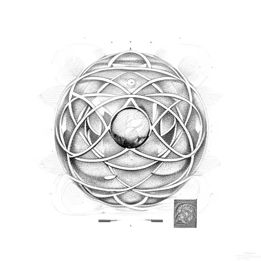 armillary sphere tattoo design idea